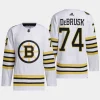 men bruins jake debrusk 2023 24 primegreen 100th anniversary authentic player white jersey