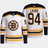 men bruins jakub lauko away primegreen white jersey