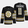 men bruins trent frederic 2023 24 primegreen 100th anniversary authentic player black jersey