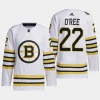 men bruins willie oree 2023 24 primegreen 100th anniversary authentic player white jersey