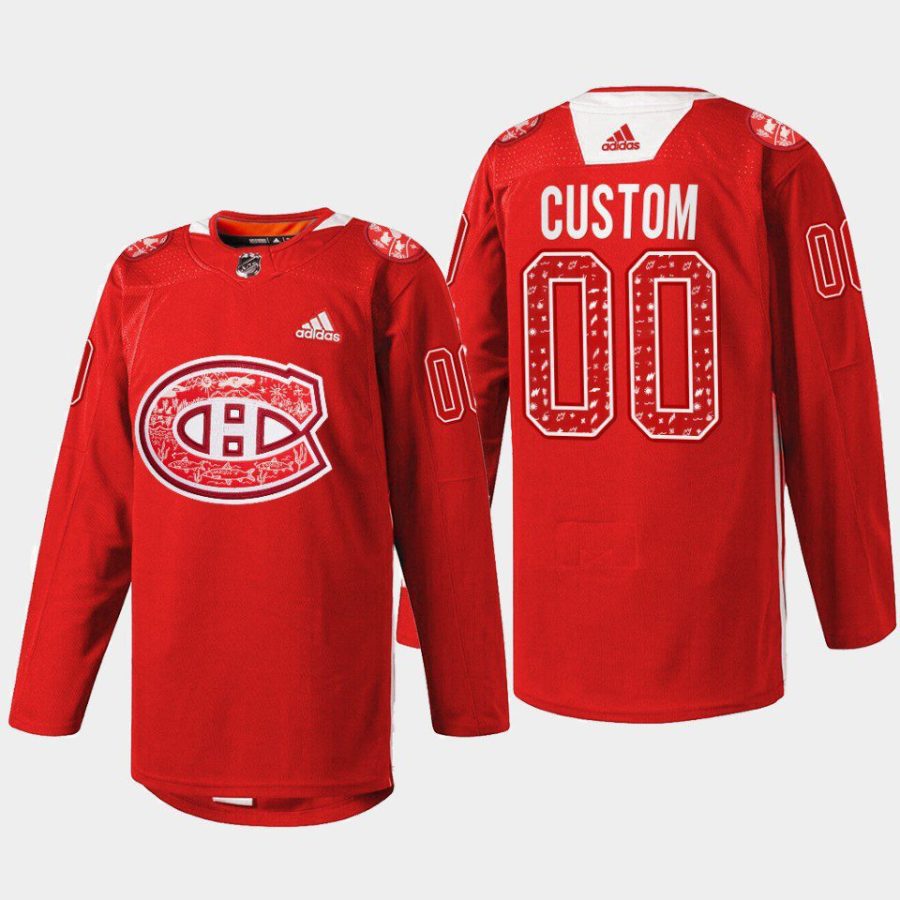 men canadiens custom warmup indigenous celebration night 2023 red jersey