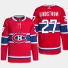 men canadiens gustav lindstrom primegreen home authentic pro red jersey