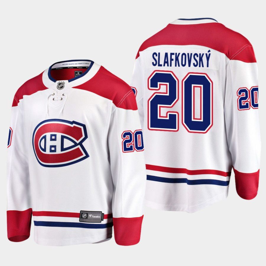 men canadiens juraj slafkovsky men 2022 nhl draft away white jersey