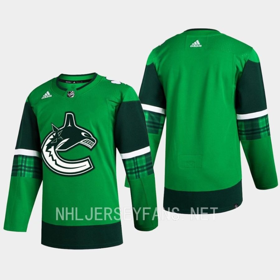 men canucks 2023 st. patricks day primegreen authentic jersey green