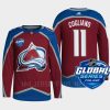 men canucks andrew cogliano authentic 2022 nhl global series burgundy jersey