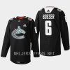 men canucks brock boeser heritage warm up black history month 2023 black jersey