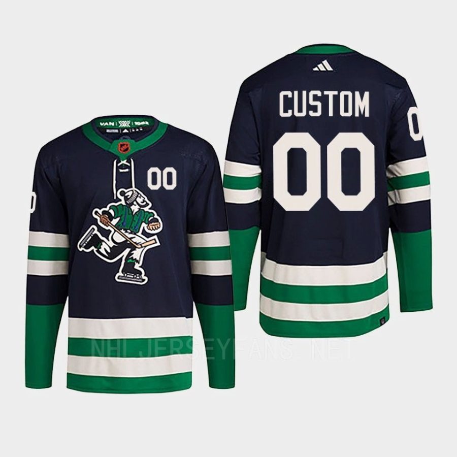 men canucks custom 2022 authentic primegreen reverse retro 2.0 navy jersey