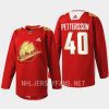 men canucks elias pettersson rabbit warm up 2023 lunar new year red jersey