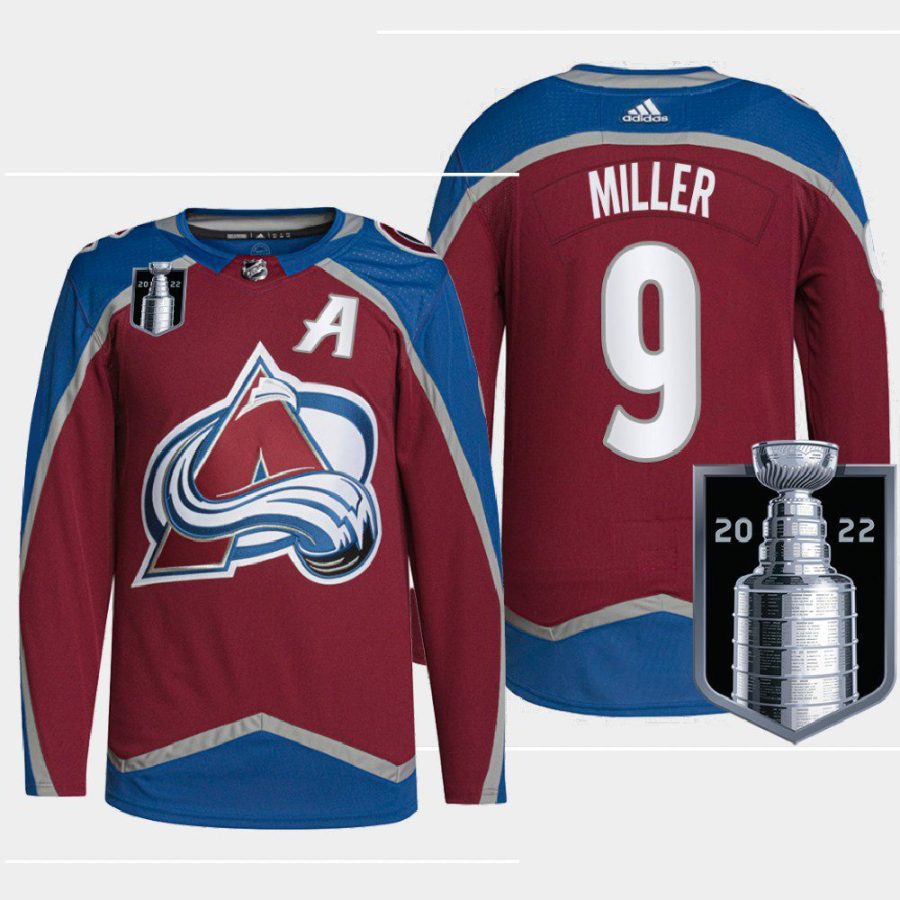 men canucks j.t. miller authentic pro 2022 stanley cup playoffs burgundy jersey