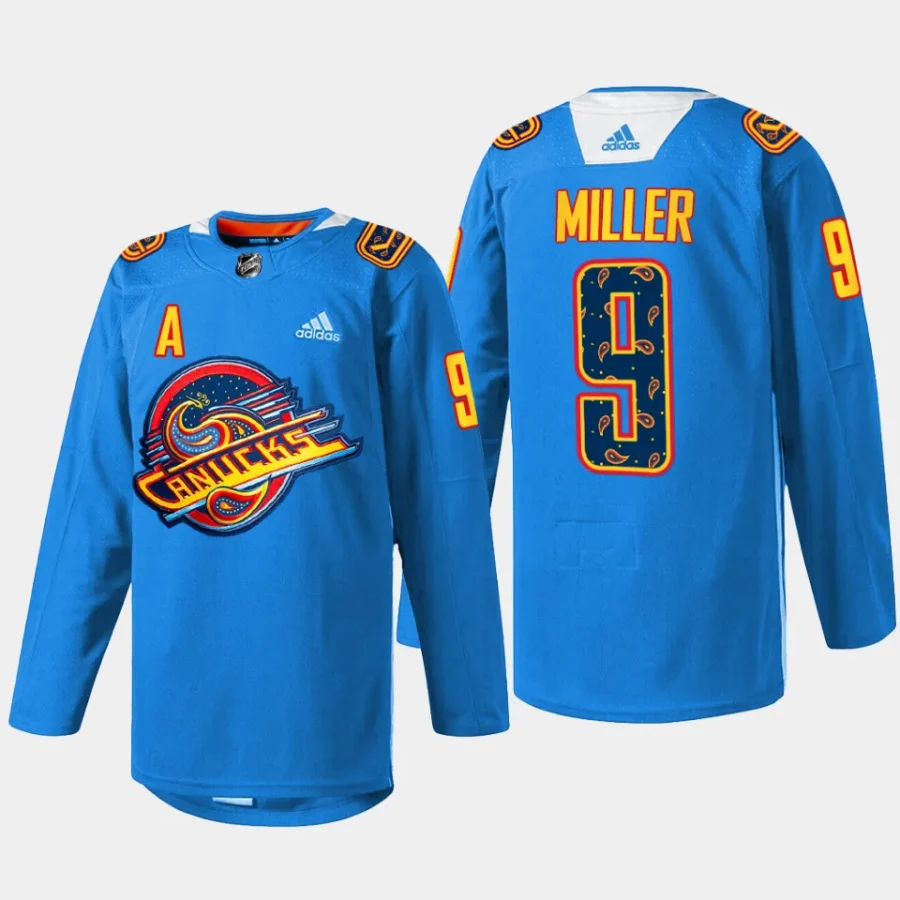 men canucks j.t. miller special edition 2023 diwali night blue jersey