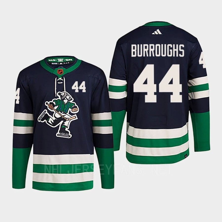 men canucks kyle burroughs 2022 authentic primegreen reverse retro 2.0 navy jersey