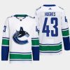 men canucks quinn hughes 2022 primegreen authentic pro away white jersey