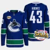 men canucks quinn hughes authentic home 2024 nhl all star skills blue jersey