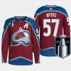 men canucks tyler myers authentic pro 2022 stanley cup playoffs burgundy jersey