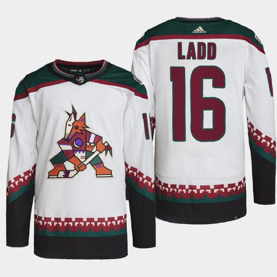 men coyotes andrew ladd 2022 primegreen authentic pro away white jersey