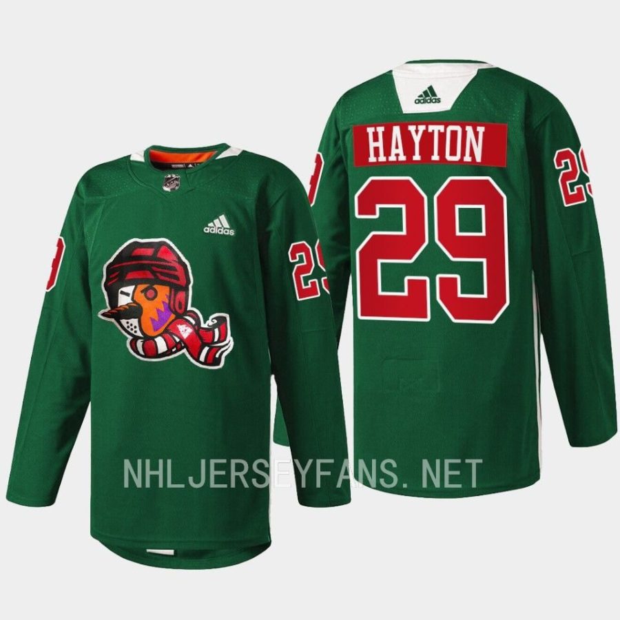 men coyotes barrett hayton 2022 warmup howliday green jersey