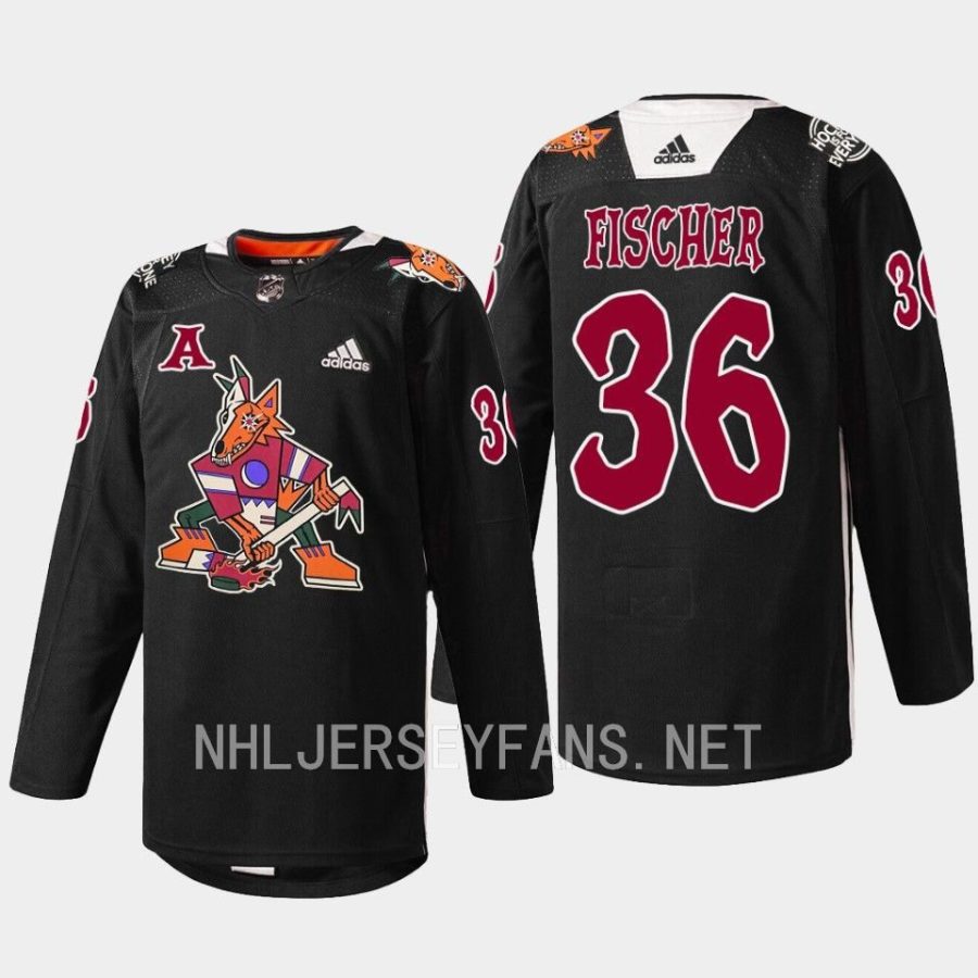 men coyotes christian fischer modern rockstars black excellence night 2023 black jersey