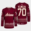 men coyotes karel vejmelka 2022 23 primegreen authentic desert night alternate garnet jersey