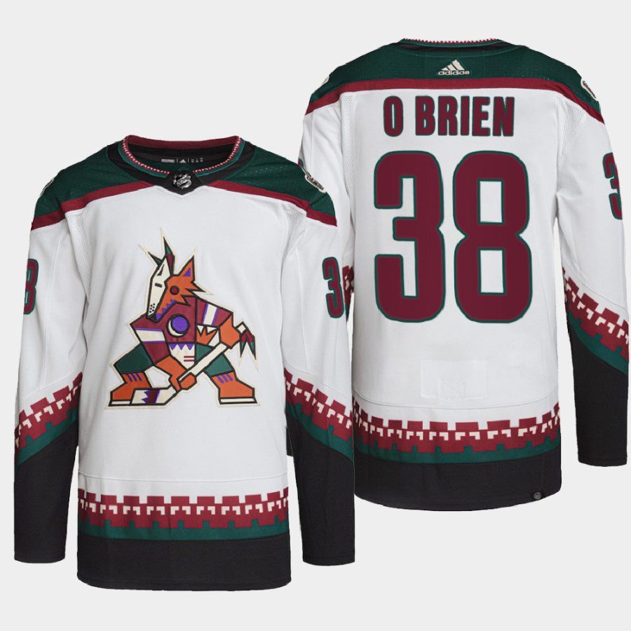 men coyotes liam obrien 2022 primegreen authentic pro away white jersey