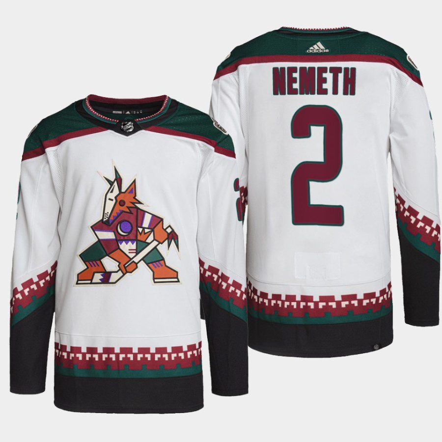 men coyotes patrik nemeth 2022 away primegreen authentic white jersey