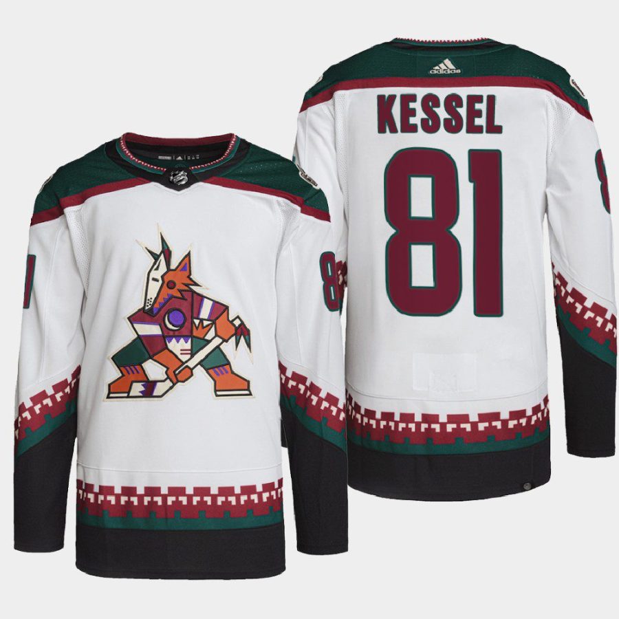 men coyotes phil kessel 2022 primegreen authentic pro away white jersey