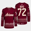 men coyotes travis boyd 2022 23 primegreen authentic desert night alternate garnet jersey