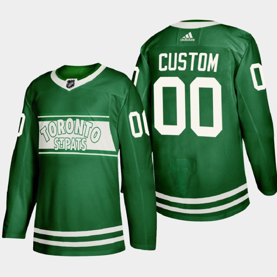 men custom maple leafs green st. patricks day 2022 special edition jersey