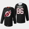 men devils jack hughes specialty 2024 black history celebration black jersey