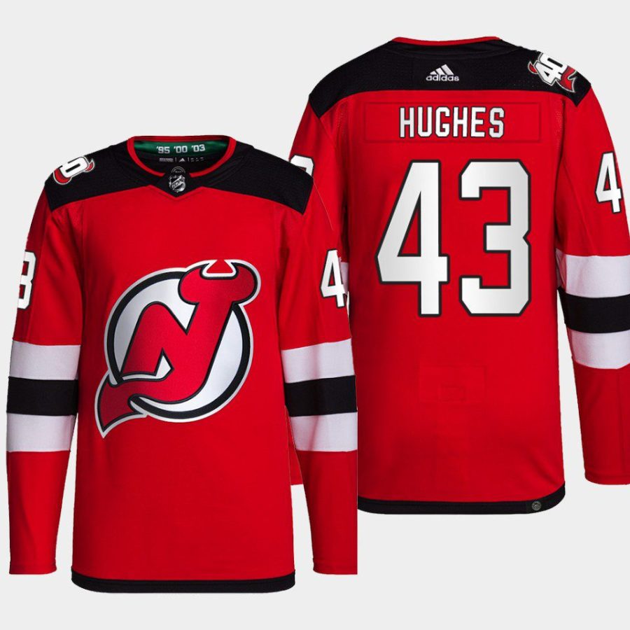 men devils luke hughes home primegreen authentic red jersey