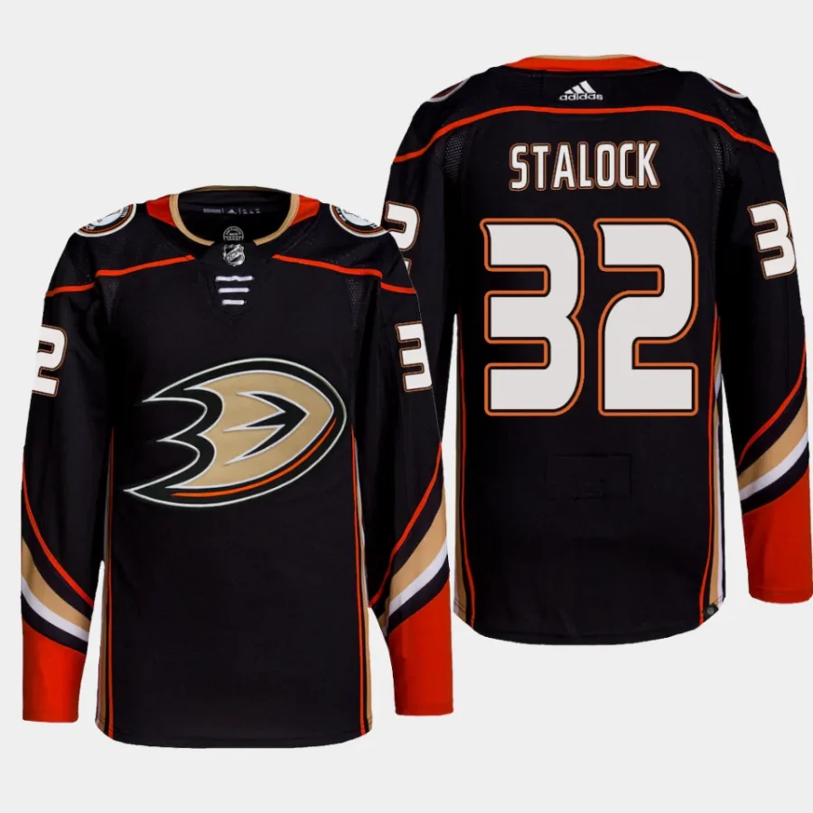 men ducks alex stalock authentic pro home black jersey