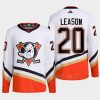 men ducks brett leason 2022 authentic primegreen reverse retro 2.0 white jersey