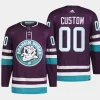 men ducks custom 2023 24 primegreen 30th anniversary authentic pro purple jersey