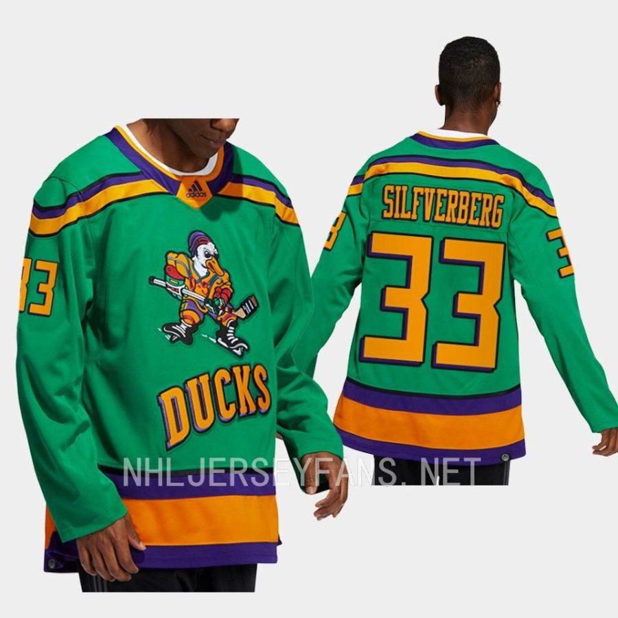 men ducks jakob silfverberg authentic mighty ducks green jersey