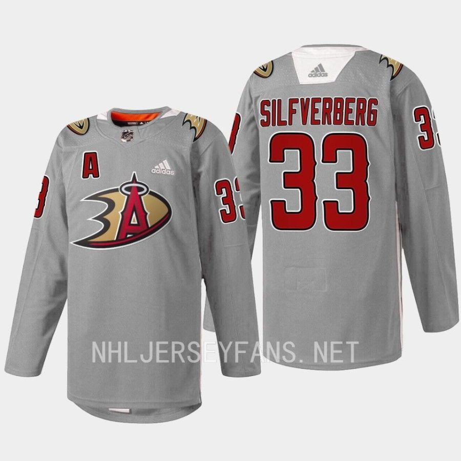 men ducks jakob silfverberg warmup 2023 angels night gray jersey