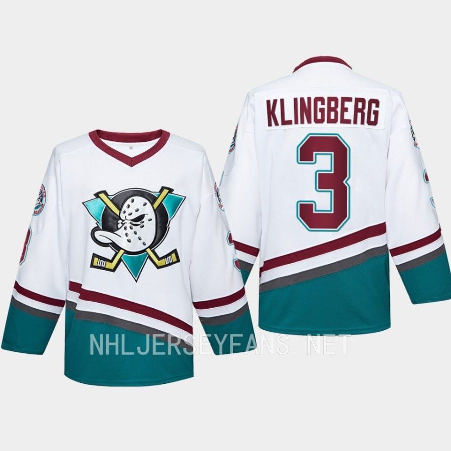 men ducks john klingberg hockey mighty ducks white jersey