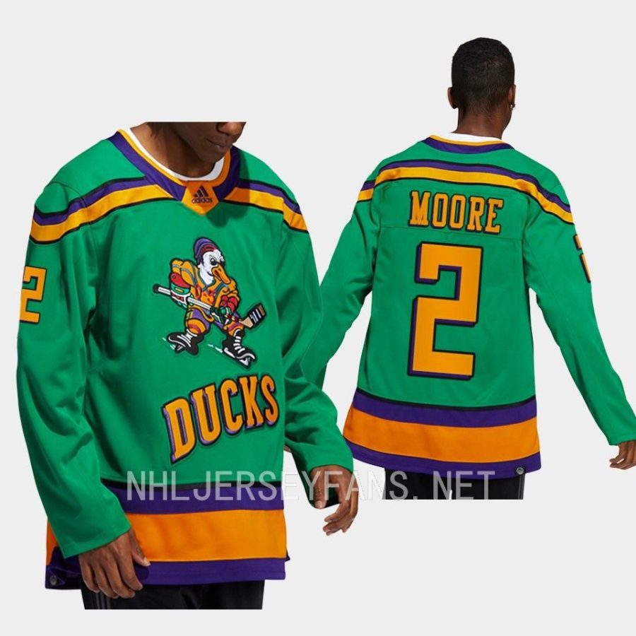 men ducks john moore authentic mighty ducks green jersey