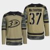 men ducks mason mctavish 2022 warmup military appreciation night camo jersey