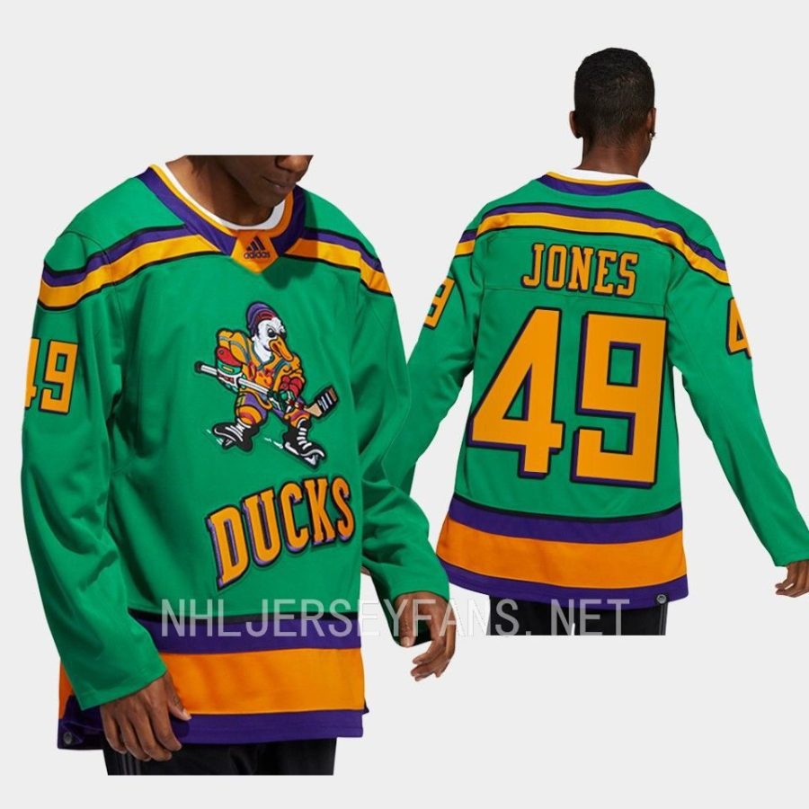 men ducks max jones authentic mighty ducks green jersey