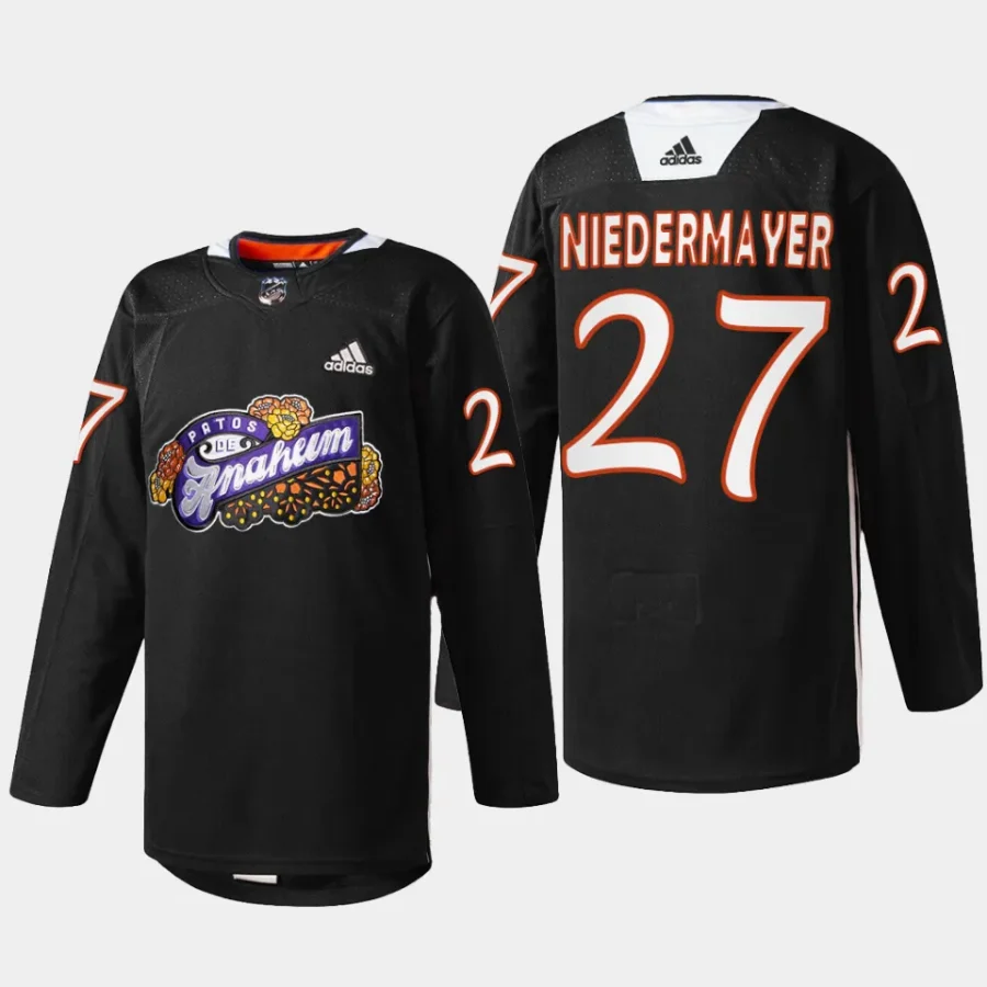 men ducks scott niedermayer special 2023 dia de muertos black jersey