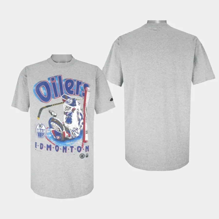 men edmonton oilers 1990s vintage gray 1990s vintage t shirt