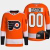 men flyers custom first round pick 2022 nhl draft orange jersey