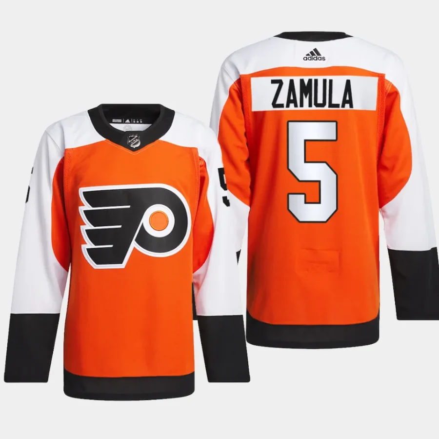 men flyers egor zamula primegreen home authentic pro orange jersey