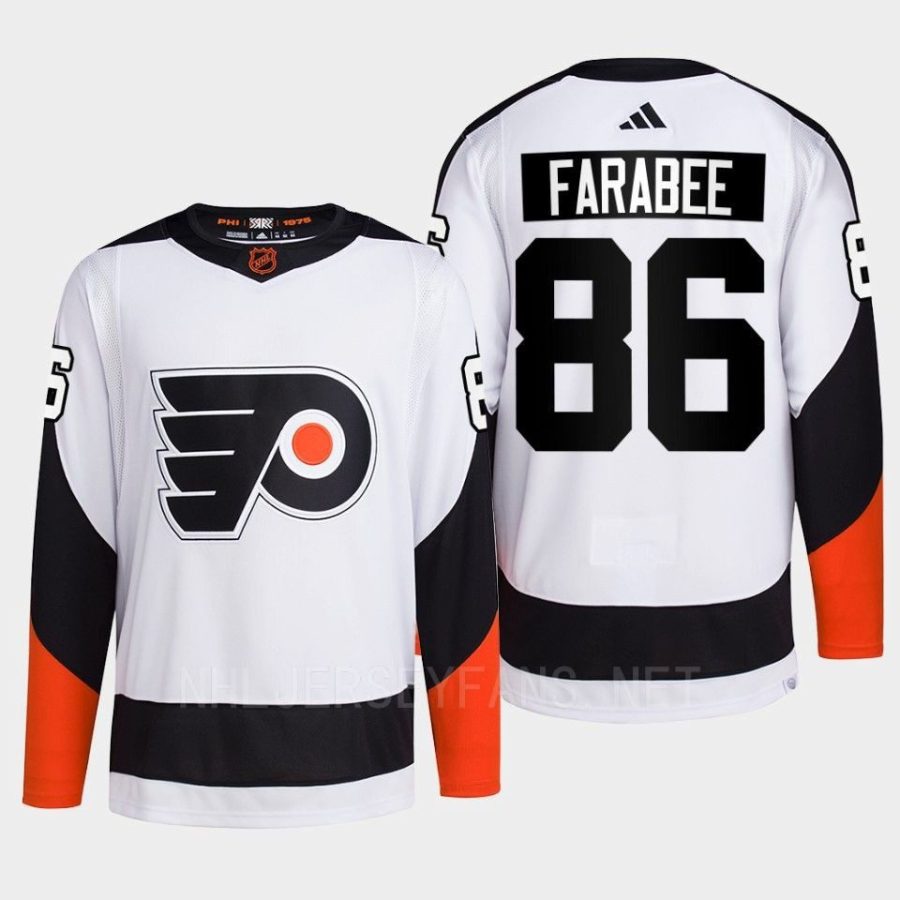 men flyers joel farabee 2022 authentic primegreen reverse retro 2.0 white jersey