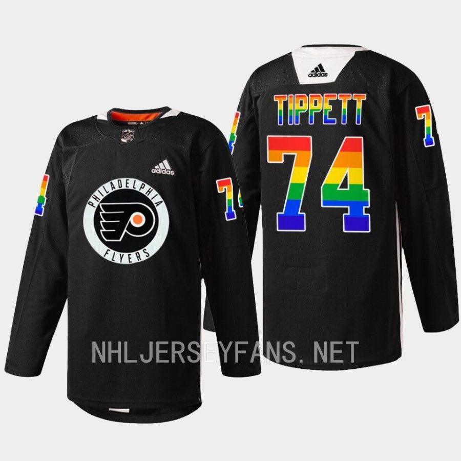 men flyers owen tippett fueled by philly pride 2023 black jersey