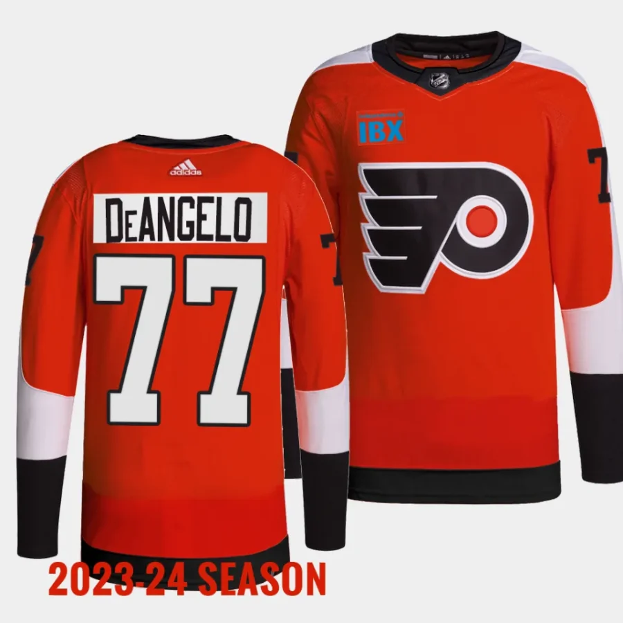 men flyers tony deangelo 2023 24 primegreen home authentic pro burnt orange jersey