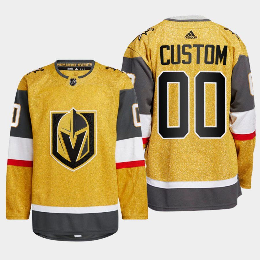 men golden knights custom 2022 23 authentic home gold jersey