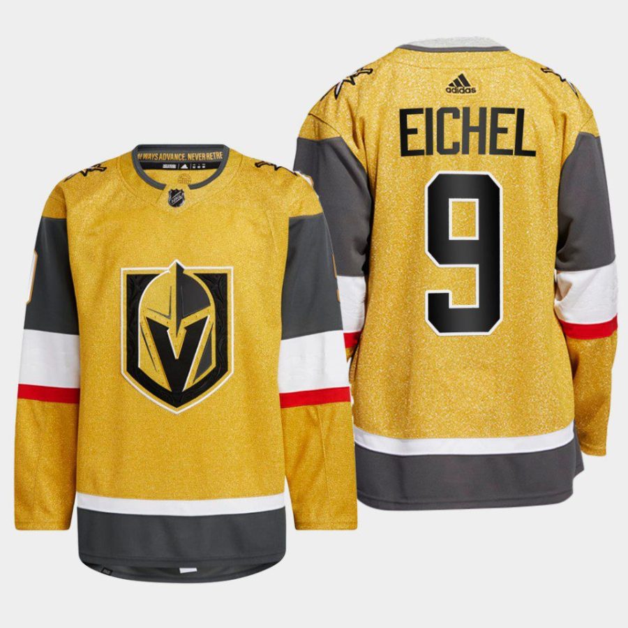 men golden knights jack eichel 2022 23 authentic home gold jersey