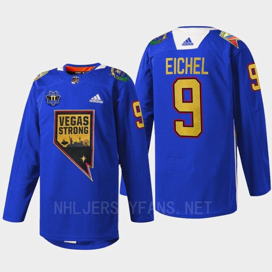 men golden knights jack eichel 2022 first respondersthentic nevada day blue jersey