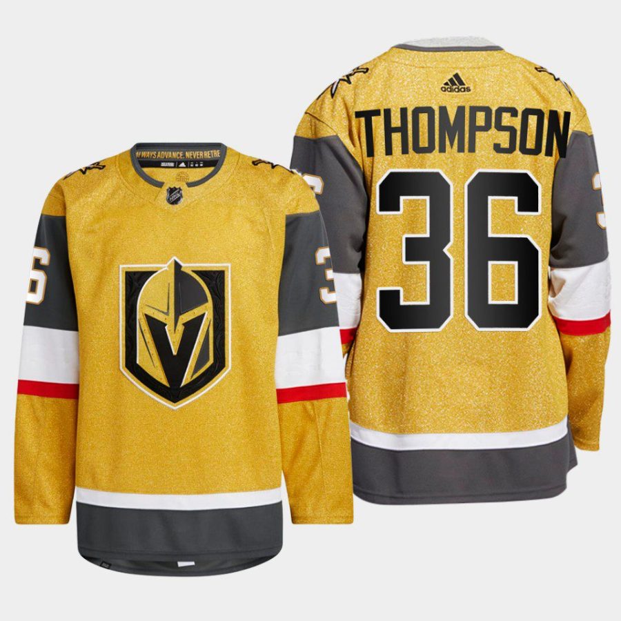 men golden knights logan thompson 2022 23 authentic home gold jersey