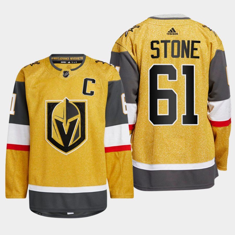 men golden knights mark stone 2022 23 authentic home gold jersey